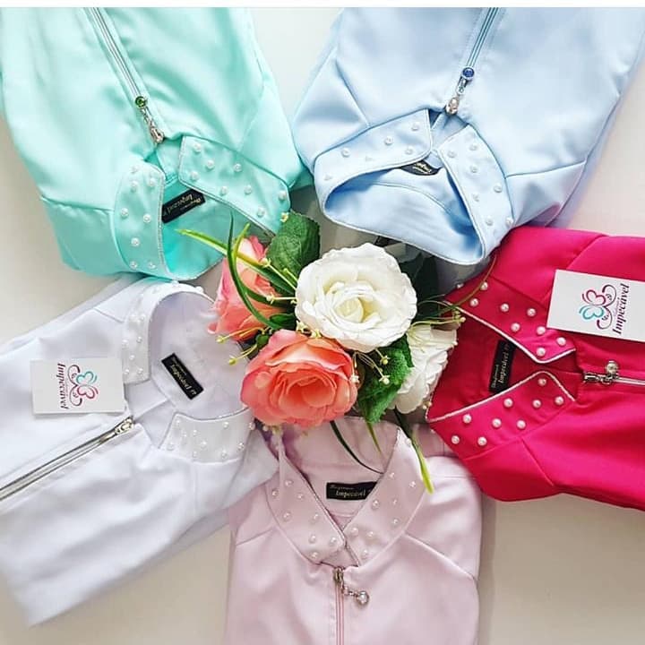 Jaleco - Chuva de Pérolas c/ zíper