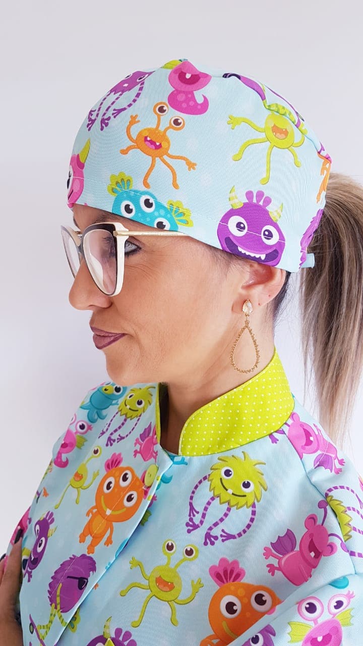 Touca Bandana - Monstrinhos Felizes